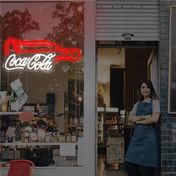 Coca Cola LED Neon Sign Coke Wall Decor Light Bedroom Business Man Cave Store NW - Picture 5 of 7